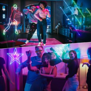 U`King DJ Disco Party Lights RGB Stage Lighting Beam Light Animation 3D Laser Patterns with DMX512 Sound Activated Remote Control for Festival Bar Nightclub Wedding Live Show Church