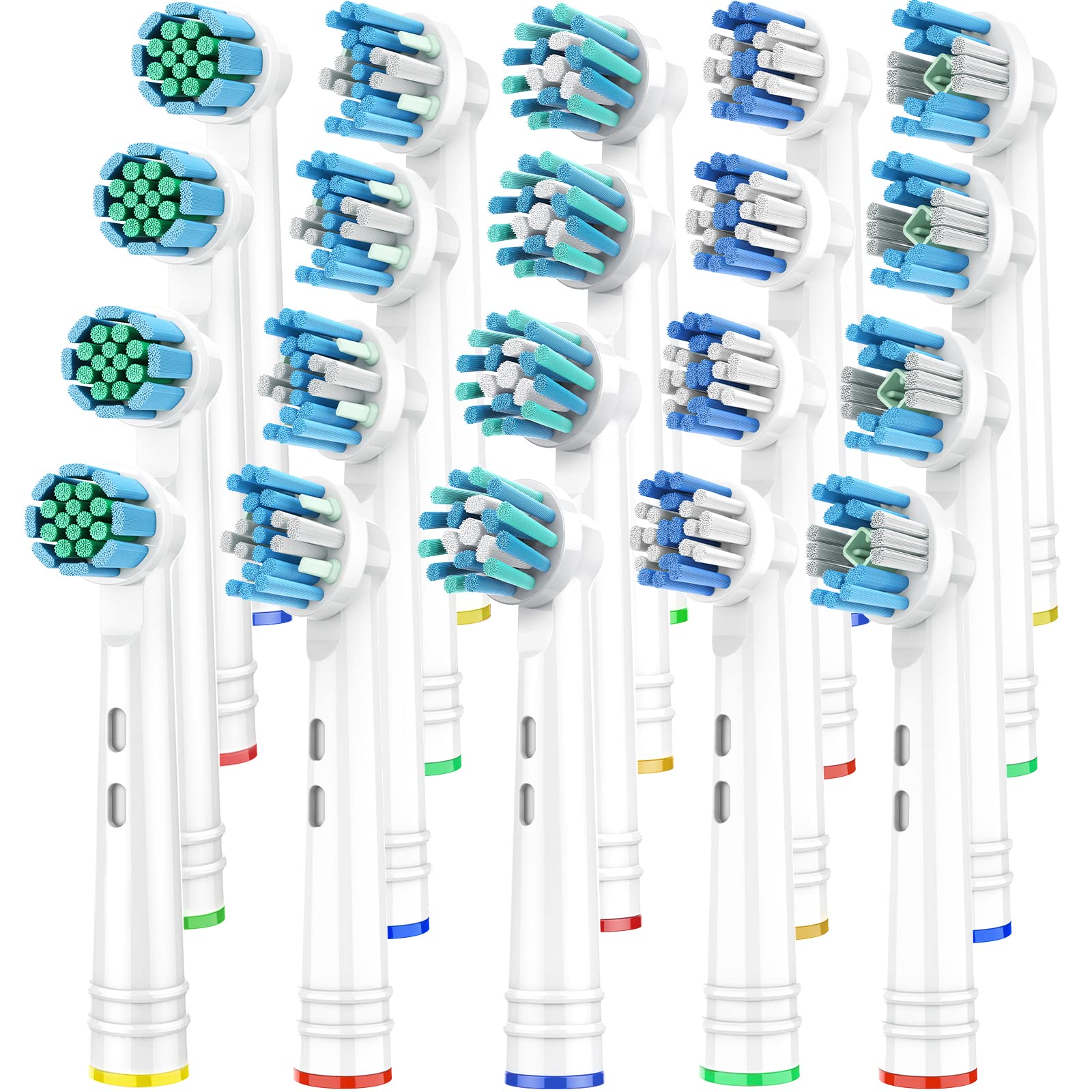 Brush Heads Replacement Compatiable for Oral b Barun,Electric Toothbrush Heads with Dupont Bristles Contain Precision,Floss,Cross,3D Clean Compatible with Oral-B 7000/Pro 1000/9600/ 5000/3000/8000