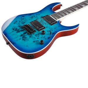 Ibanez GRG 6 String Solid-Body Electric Guitar, Right, Aqua Burst, Full (GRGR221PAAQB)