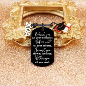 2024 Graduation Gifts for Boys Girls Him Her Class of 2024 Gift Keychain Bulk For College Seniors Guys Women Men Masters High School Student Presents for Nursing Law Female Male from Best Friend