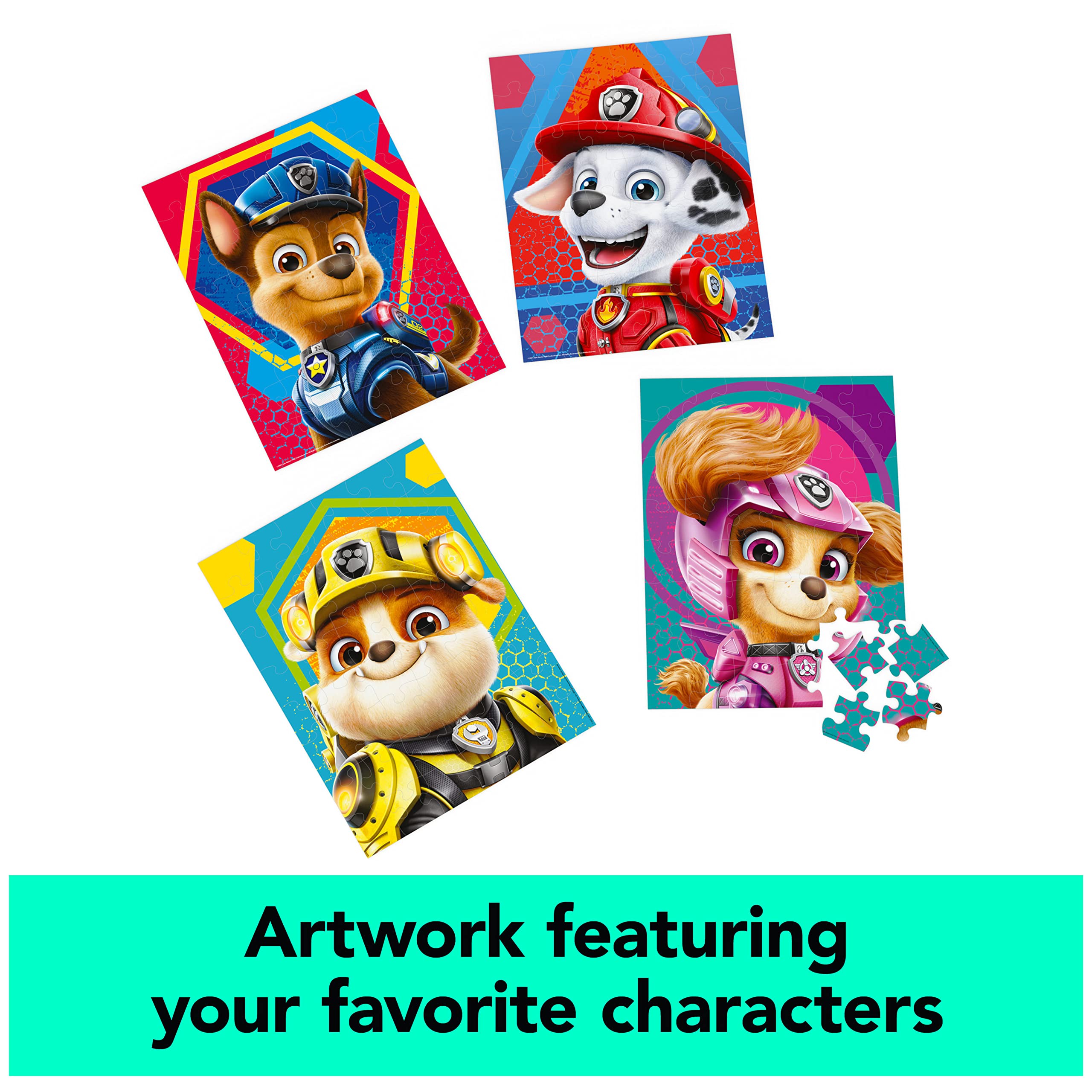 PAW Patrol: The Movie, 7 Puzzle Bundle 24pc 48pc with Storage Tin | Puzzles for Kids Ages 4-8 | PAW Patrol Party Favors | PAW Patrol Toys for Ages 4+