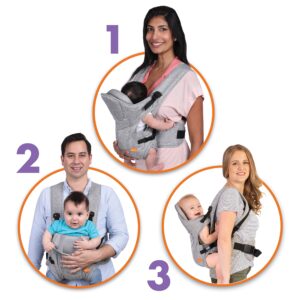 Dreambaby Oxford Adjustable 3-in-1 Position Baby Carrier - Comfortable and Stylish Baby Wrap for Newborns to Toddlers -Suitable for Children 7.5 – 33lbs (Approximately 3-12 Months of Age)