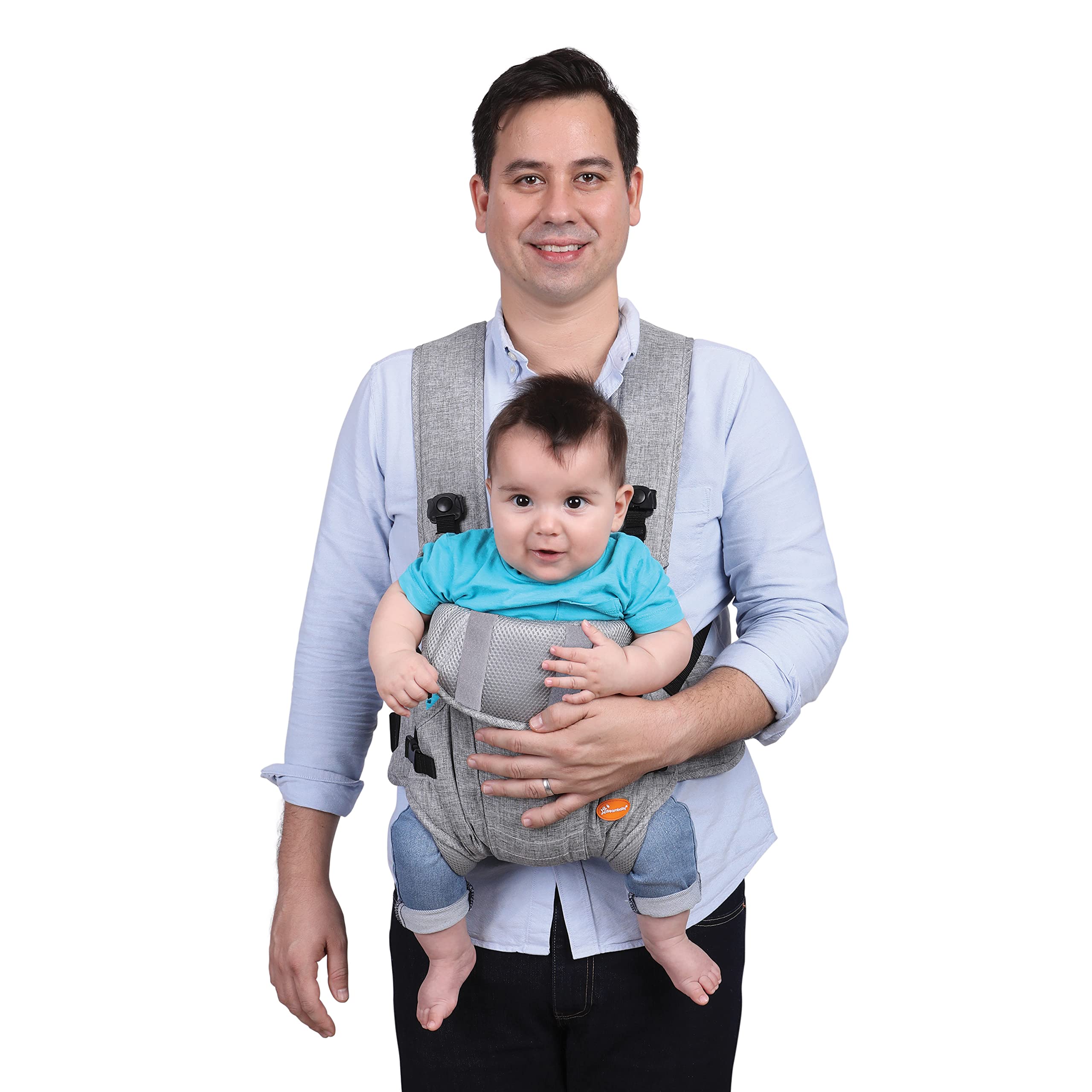 Dreambaby Oxford Adjustable 3-in-1 Position Baby Carrier - Comfortable and Stylish Baby Wrap for Newborns to Toddlers -Suitable for Children 7.5 – 33lbs (Approximately 3-12 Months of Age)