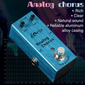 Analog Chorus Guitar Pedal, Horse Electric Effects Pedals Mini Single Type DC 9V True Bypass