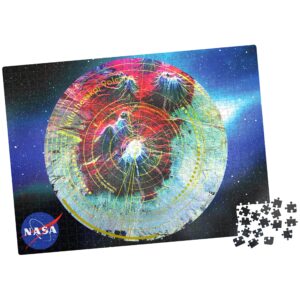 Spin Master NASA, 750-Piece Foil Effect Jigsaw Puzzle Kiluchevskoi Volcano Novelty Galaxy Astronaut Space Themed, for Kids and Adults Aged 12 and up