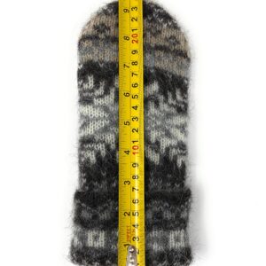 Freyja Canada Warm Women Knit Mittens 100% Icelandic Wool Fleece Lined dark chocolate, One Size