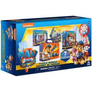 PAW Patrol: The Movie, 7 Puzzle Bundle 24pc 48pc with Storage Tin | Puzzles for Kids Ages 4-8 | PAW Patrol Party Favors | PAW Patrol Toys for Ages 4+