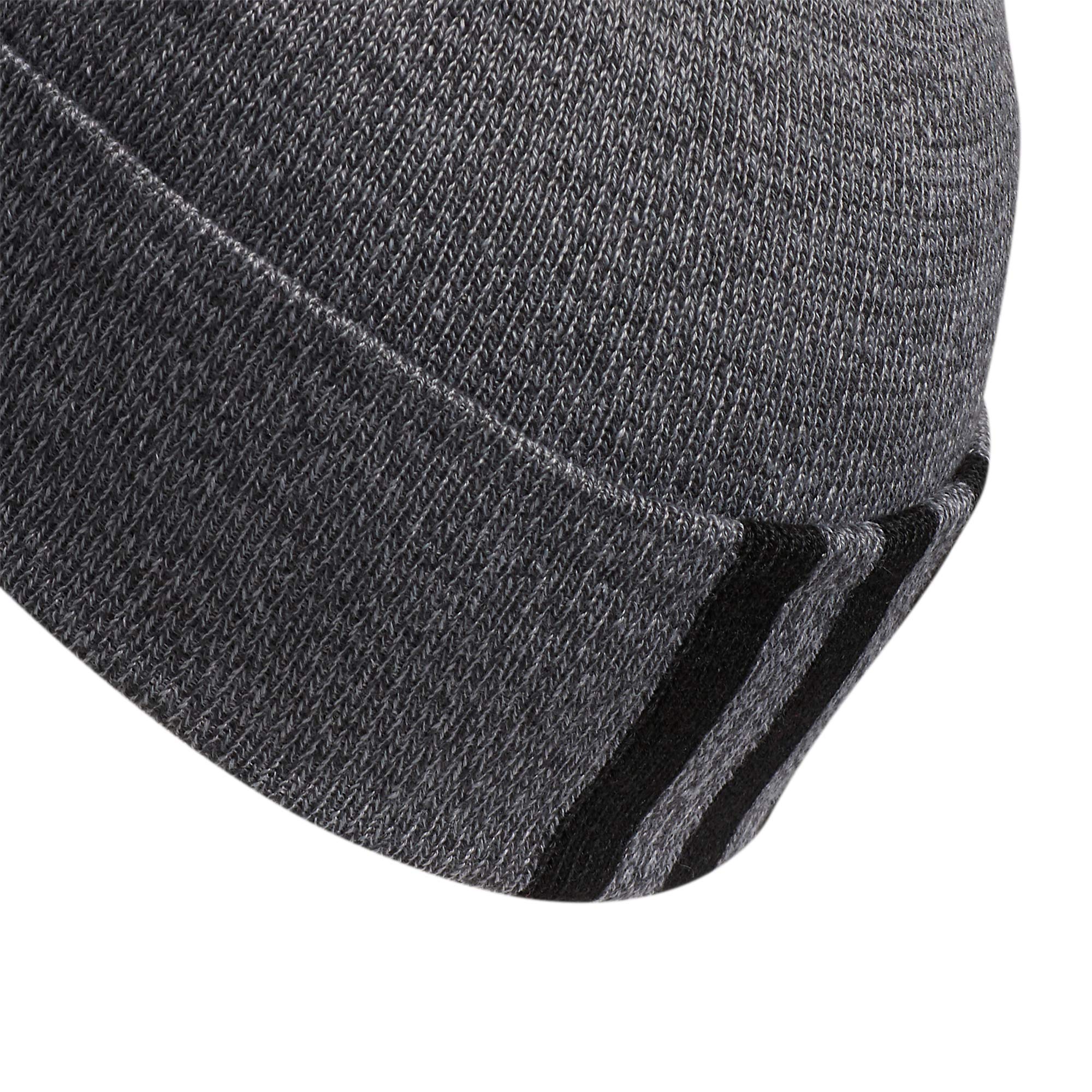 adidas Men's Amplifier Fold Beanie, Carbon-Grey Twist/Black/White F21, One Size