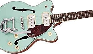 Gretsch G2655T-P90 Streamliner Center Block Jr. Double-Cut P90 Two-Tone Mint Metallic and Vintage Mahogany Stain w/Bigsby