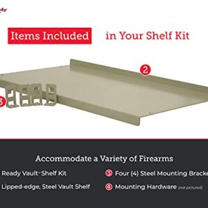 Hornady Ready Vault Shelf Kit, 98252 - Sturdy, Metal Shelf Designed for The RAPiD Safe Ready Vault - 100 Pound Weight Capacity to Safely Hold Gun Safe Accessories, Ammo, or Other Heavy Items