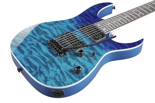 Ibanez GRG 6 String Solid-Body Electric Guitar, Right, Blue Gradation, Full (GRG120QASPBGD)