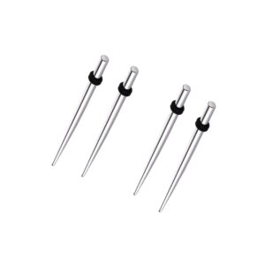 hekeuor 16g stainless steel o-ring taper earring ear gauges stretcher piercing jewelry 4 pieces