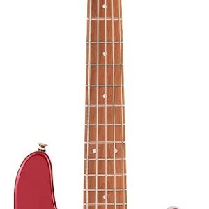 Charvel Pro-Mod San Dimas Bass Guitar JJ V, Caramelized Maple Fingerboard (Candy Apple Red)