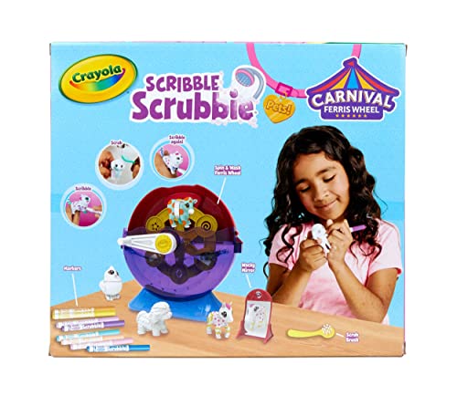 Crayola Scribble Scrubbie Pets Carnival Playset, Pet Grooming Toy, Animal Toys for Girls & Boys, Gift for Kids, Ages 3+