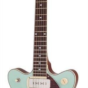 Gretsch G2655T-P90 Streamliner Center Block Jr. Double-Cut P90 Two-Tone Mint Metallic and Vintage Mahogany Stain w/Bigsby