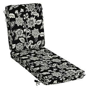 Arden Selections ProFoam Essentials Outdoor Chaise Lounge Cushion 72 x 21, Ashland Black Jacobean