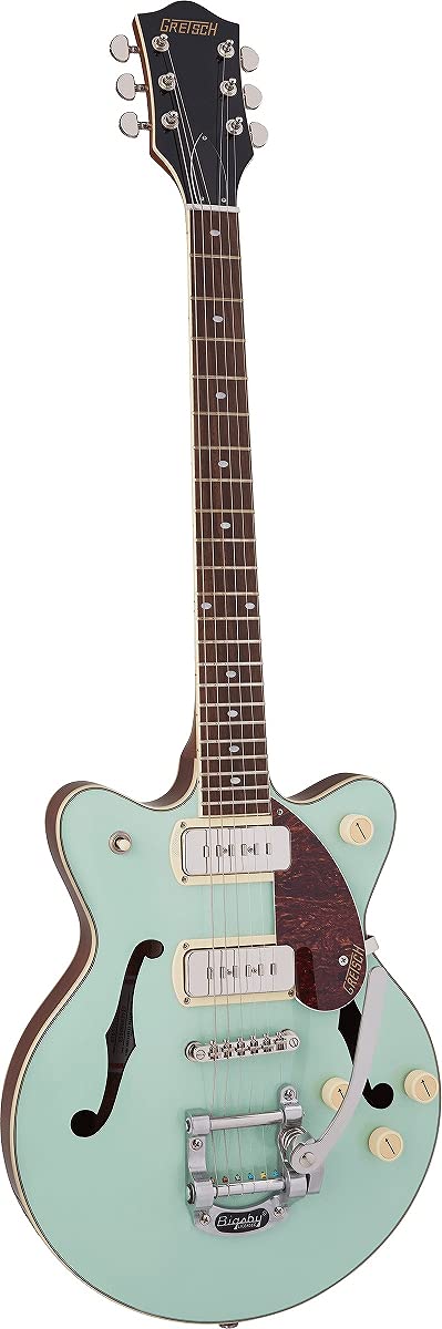 Gretsch G2655T-P90 Streamliner Center Block Jr. Double-Cut P90 Two-Tone Mint Metallic and Vintage Mahogany Stain w/Bigsby