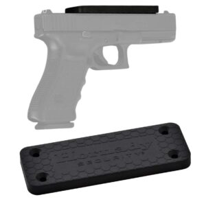 Hornady Magnetic Gun Mount 95910-Non-Scratch Rubber Coated Gun Magnet Mount for Pistols, Handguns, Revolvers, & Firearm Accessories - Magnetic Gun Holder Rated for 43 Pounds, includes Mounting Screws