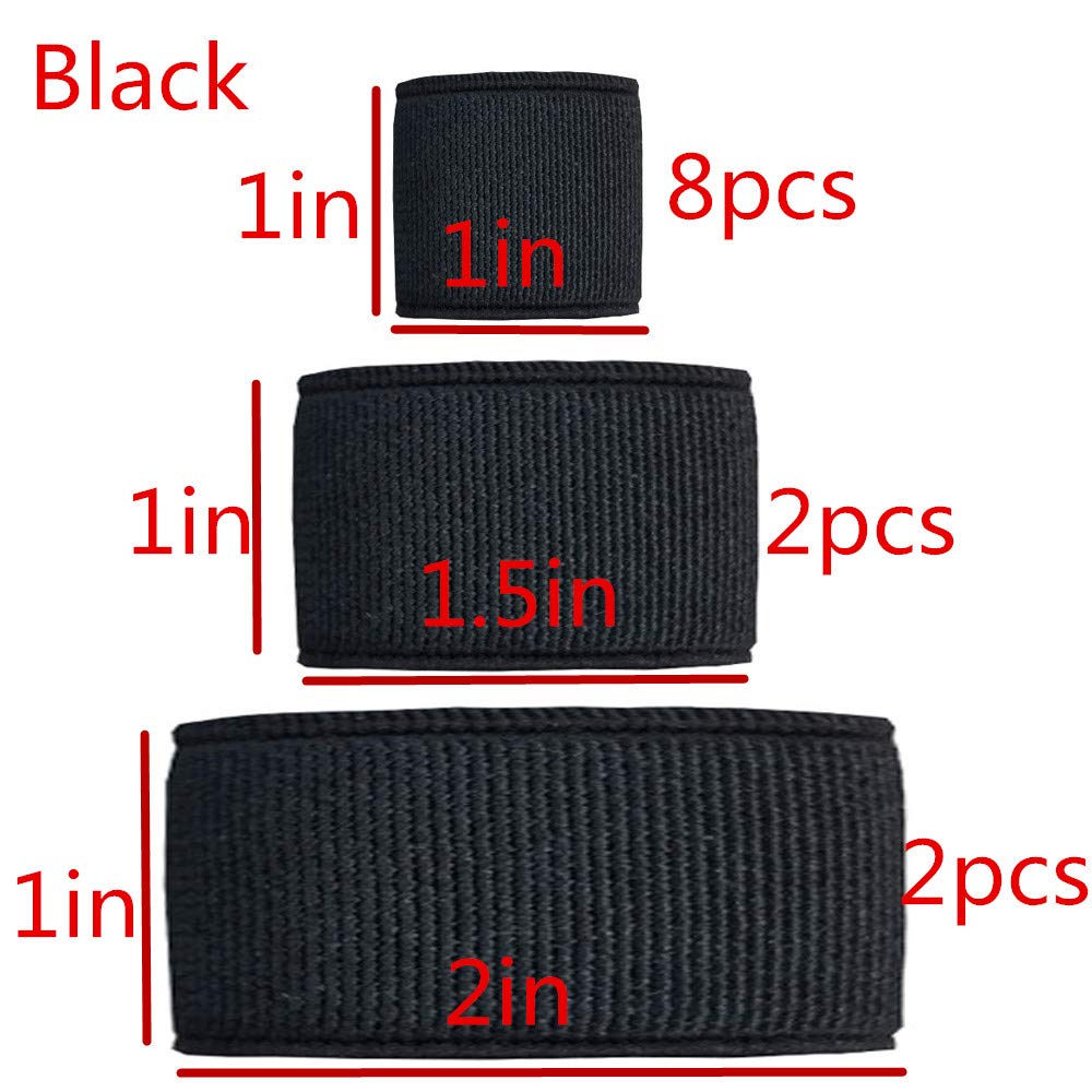 HDHYK Belt Keepers Elastic Belt Loop Keeper-Backpack Belt Loop- for 1''/1.5"/2" Wide Belt, Keep Your Straps Tidy.(Black)