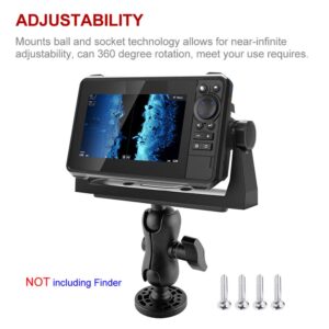 CALIDAKA Fish Finder Mount Base, Ball-Mount Fish Finder Mount, 360 Degree Rotation Fish Finder Holder, Universal Marine Electronic Fish Finder Mount, Boat Fish Finder Electronics Mount