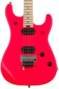 evh 5150 series standard electric guitar - neon pink with maple fingerboard