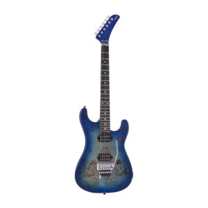 evh 5150 series deluxe poplar burl electric guitar - aqua burst