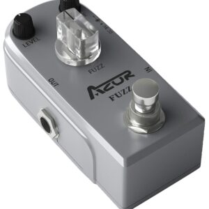 AZOR Pedal Power Adapter with Fuzz Mini Guitar Effect Pedal with Power Adapter True Bypass Aluminium-Alloy