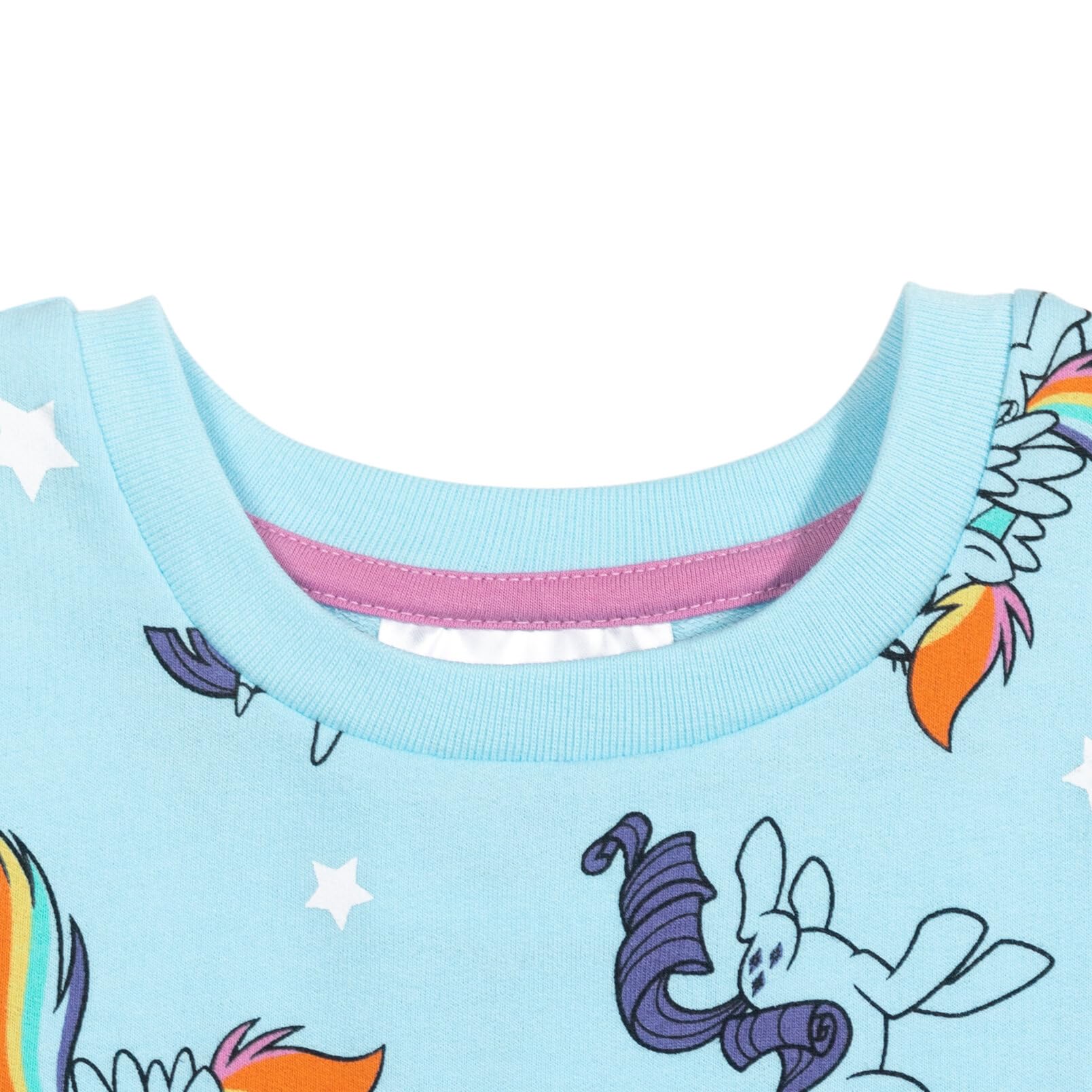 My Little Pony Toddler Girls French Terry Pullover Sweatshirt Light Blue 5T