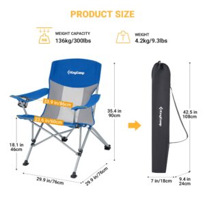 KingCamp KC2106_Blue/Grey-USVC2 Camp Chair, Standard