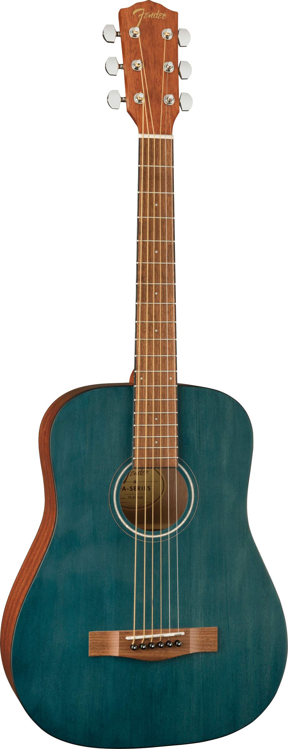 Fender FA-15 3/4-Scale Kids Steel String Acoustic Guitar - Blue Learn-to-Play Bundle with Gig Bag, Strap, Picks, Fender Play Online Lessons, and Austin Bazaar Instructional DVD