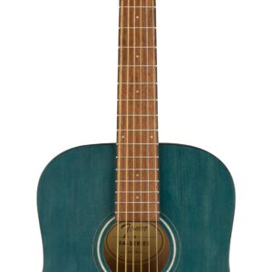 Fender FA-15 3/4-Scale Kids Steel String Acoustic Guitar - Blue Learn-to-Play Bundle with Gig Bag, Strap, Picks, Fender Play Online Lessons, and Austin Bazaar Instructional DVD