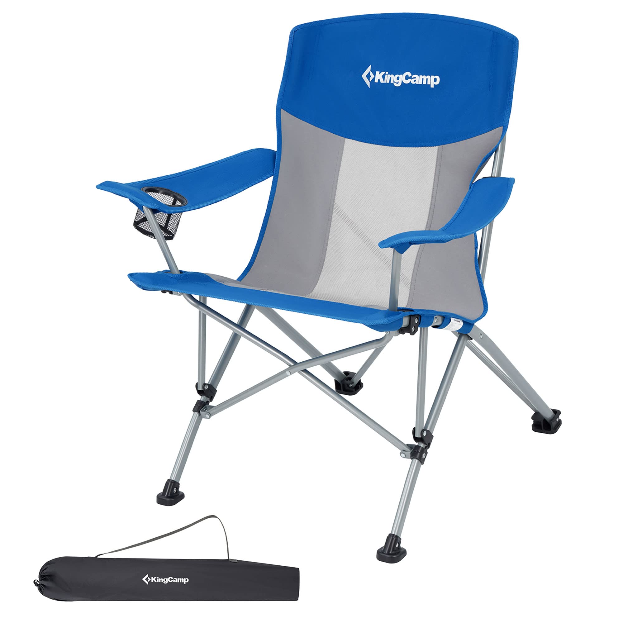 KingCamp KC2106_Blue/Grey-USVC2 Camp Chair, Standard