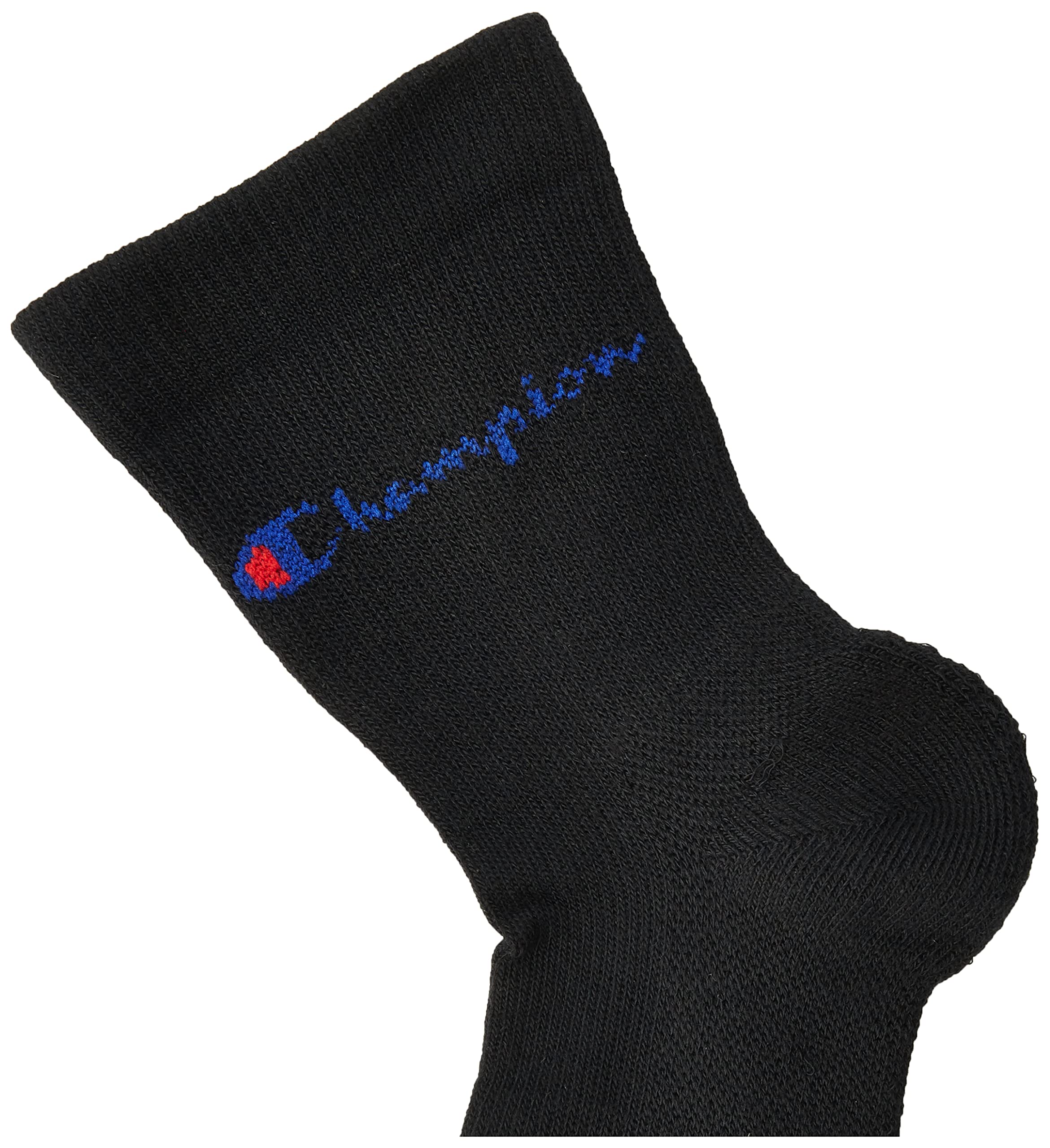 Champion womens Women's Mid Crew Compression Sport Socks, Black, 5 9 US