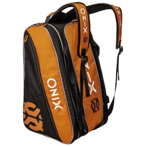 ONIX Pickleball Pro Team Long-Lasting Durability Hook and Loop Closure Easy to Carry Straps with Pockets Paddle Bag — Orange/Black