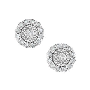 La4ve Diamonds Stud Earrings for Women Round Cut Natural Diamonds with Push back Sterling Silver | Jewelry Gifts for Women | Gift Box Included