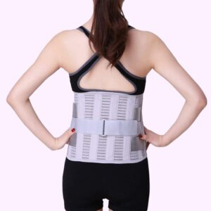 LSRRYD Double Pull Back Steel Plate Lower Back Lumbar Support Belt Brace for Pain Relief and Injury Prevention for Men and Wome (Size : X-Large)