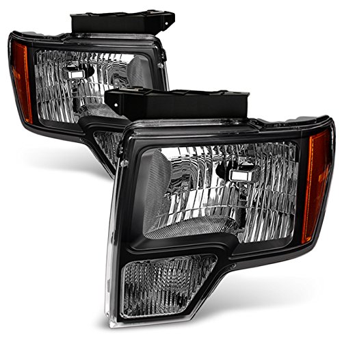 AKKON - For Black 09-14 Ford F150 F-150 For Non Projector Headlight Model Pickup Truck Headlight Replacement