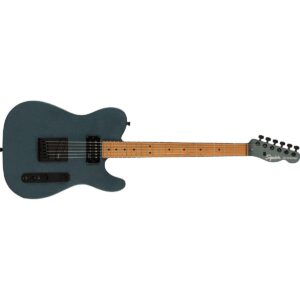 Squier Contemporary RH Telecaster Electric Guitar, with 2-Year Warranty, Gunmetal Metallic, Roasted Maple Fingerboard, None Pickguard