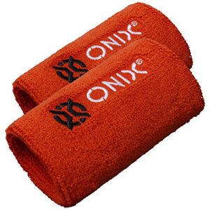 onix pickleball sweat absorption wristband — orange