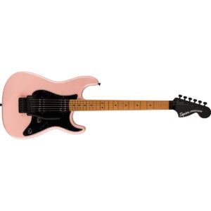 Squier Contemporary Stratocaster HH Floyd Rose Electric Guitar, with 2-Year Warranty, Shell Pink Pearl, Roasted Maple Fingerboard