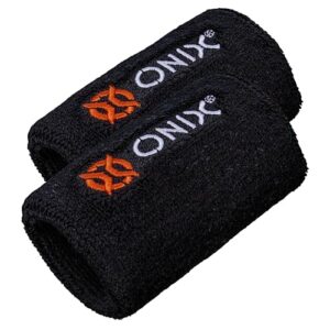 onix pickleball sweat absorption wristband — black