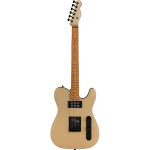 squier contemporary rh telecaster electric guitar, with 2-year warranty, shoreline gold, roasted maple fingerboard, none pickguard