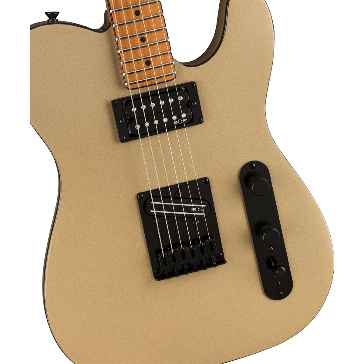 Squier Contemporary RH Telecaster Electric Guitar, with 2-Year Warranty, Shoreline Gold, Roasted Maple Fingerboard, None Pickguard