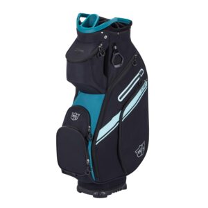 wilson exo ii 14-way cart golf bag, black/teal