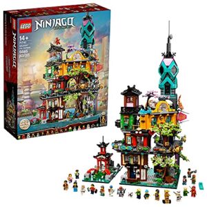 lego ninjago ninjago city gardens 71741 building kit; ninja house playset featuring 19 minifigures, new 2021 (5,685 pieces), multicolor