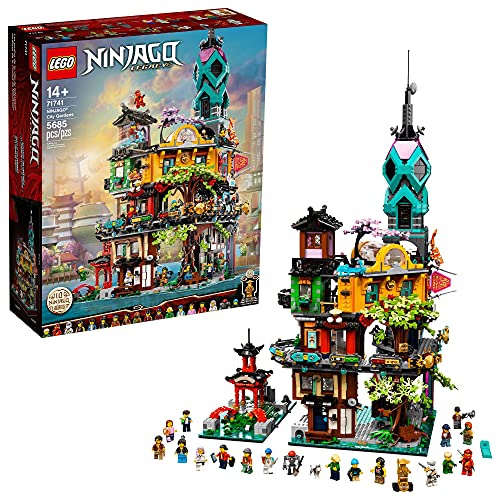 LEGO NINJAGO NINJAGO City Gardens 71741 Building Kit; Ninja House Playset Featuring 19 Minifigures, New 2021 (5,685 Pieces), Multicolor