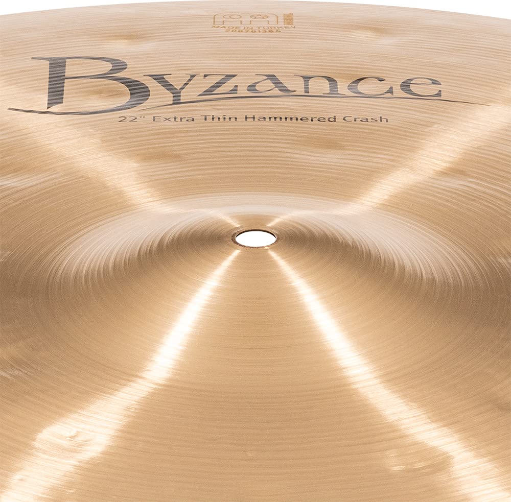 Meinl Cymbals Byzance Traditional Extra Thin Hammered Crash — Made in Turkey — B20 Bronze, 2-Year Warranty, 22インチ (B22ETHC)