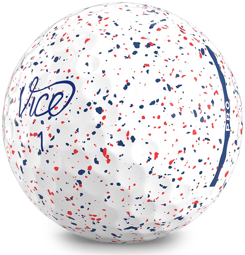 VICE Pro Drip Version Golf Balls (Red/Blue Drip)