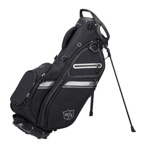 wilson staff exo ii men's golf bag - carry, black/silver