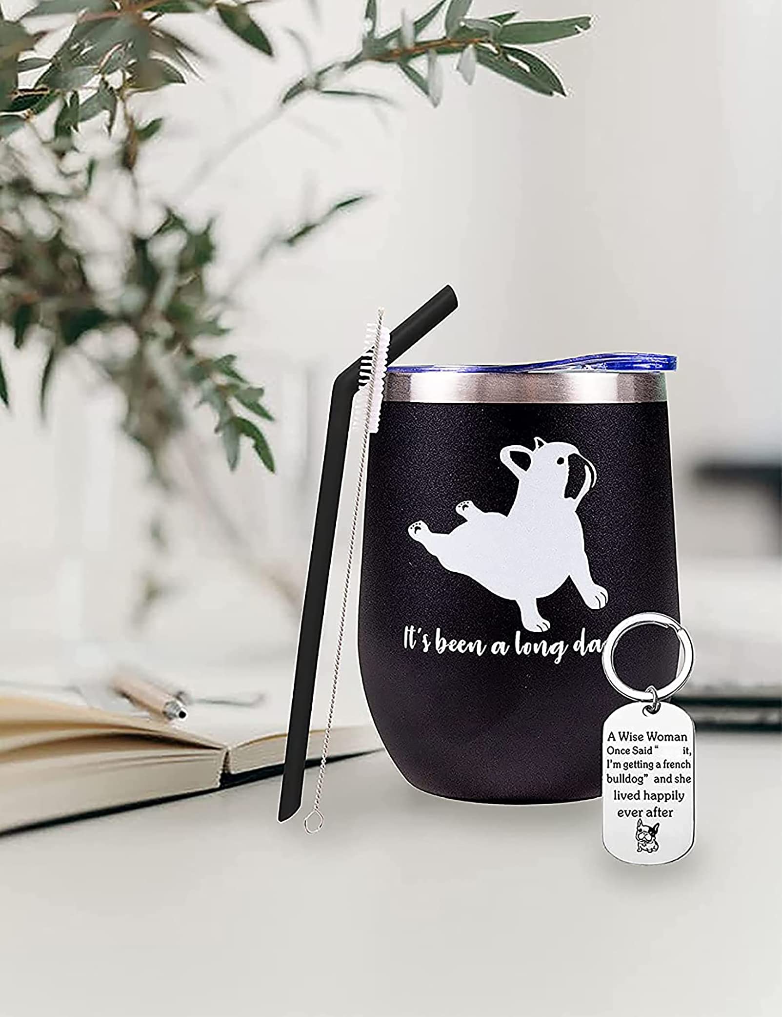 EBE EmmasbyEmma French Bulldog Gifts for Women, Frenchie Lovers Gifts for Women, French Bulldog Yoga, Frenchie Gifts for Women, French Bulldog Lover Gifts, French Bulldog Tumbler